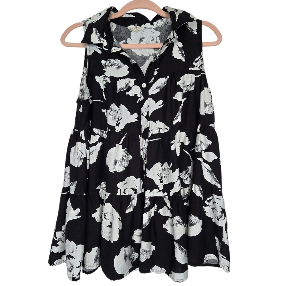 Entro Every Woman Babydoll Tiered Blouse
